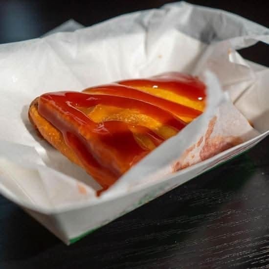 Pizza Puff With Fry.